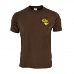 T-shirt,koszulka myśliwska bawełna z haftem brąz